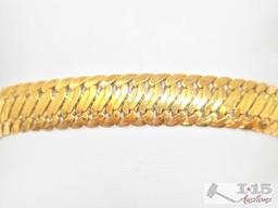 14K Gold Woven Bracelet, 10.51g