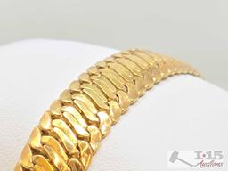 14K Gold Woven Bracelet, 10.51g