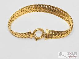 14K Gold Woven Bracelet, 10.51g
