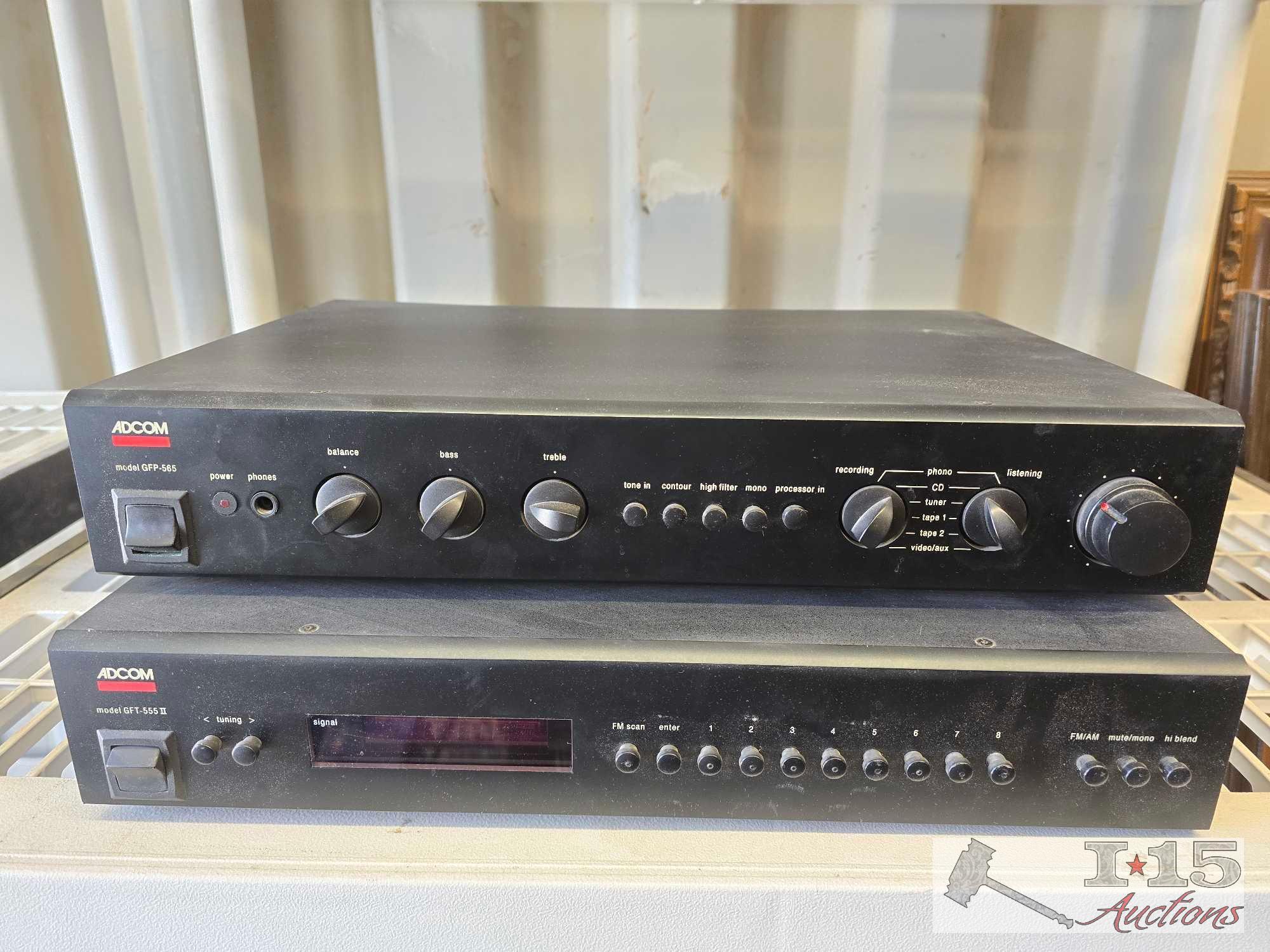 Adcom GFP-585 Preamplifer & GFT-555 II Amplifier