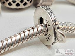 (2) Sterling Silver Pandora Bracelets, 36.69g