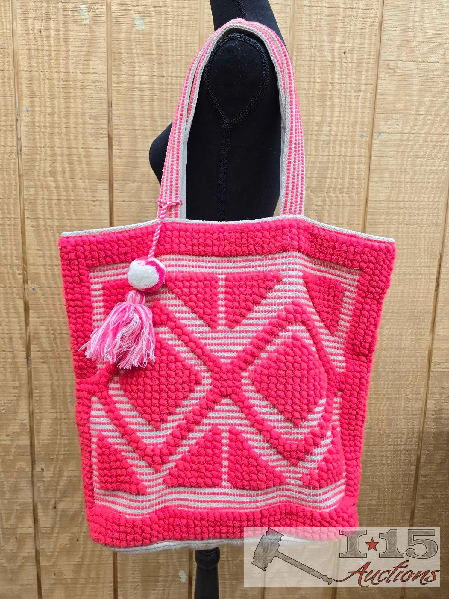 Hot Pink Lovestitch Tote Bag