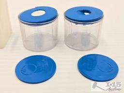 (6) Plastic Coin Containers