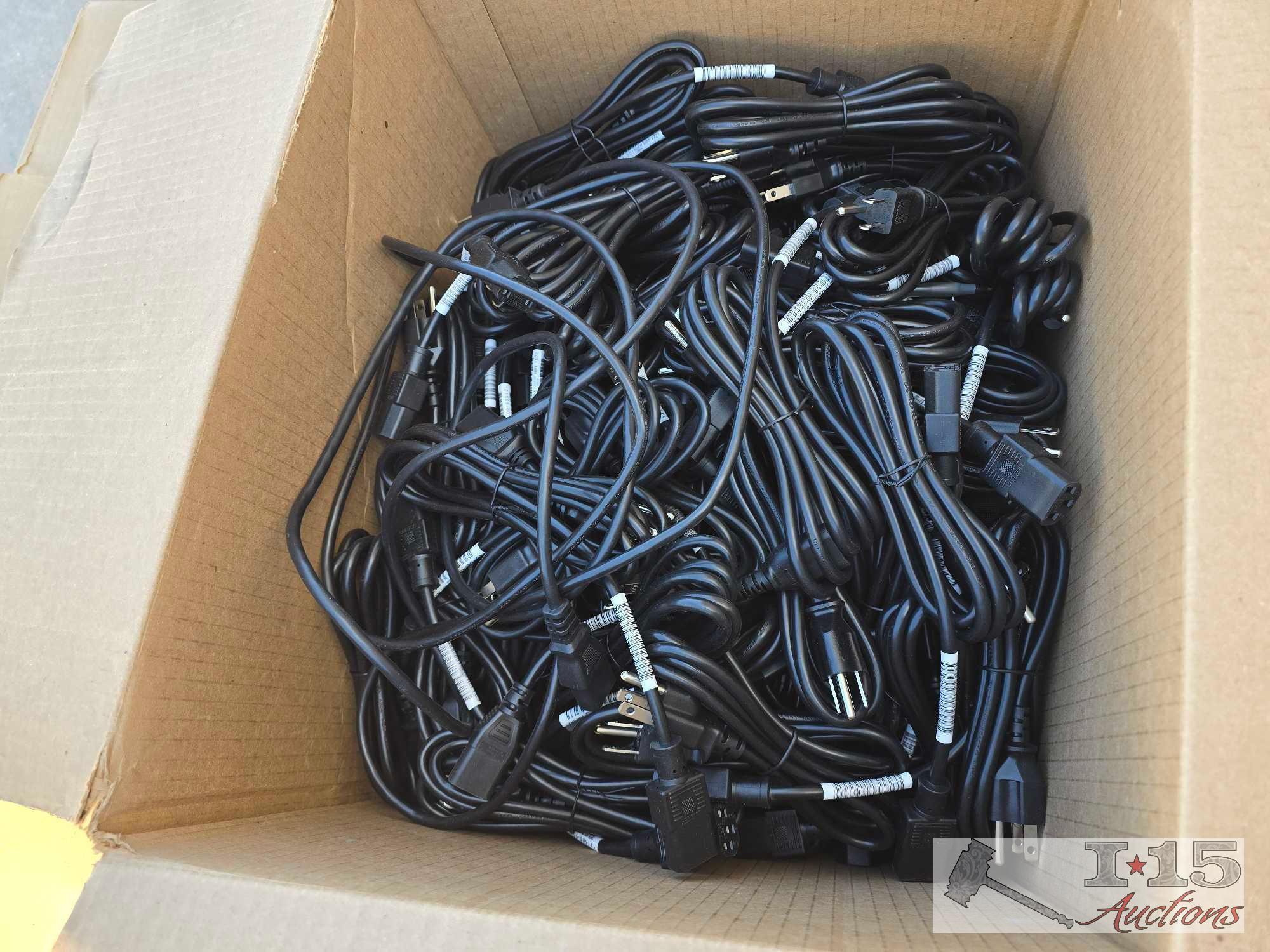 (6) Boxes of HP Powercords, HDMI Cables, Monior Cables and more