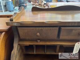 Wooden Roll Top Secretary Desk