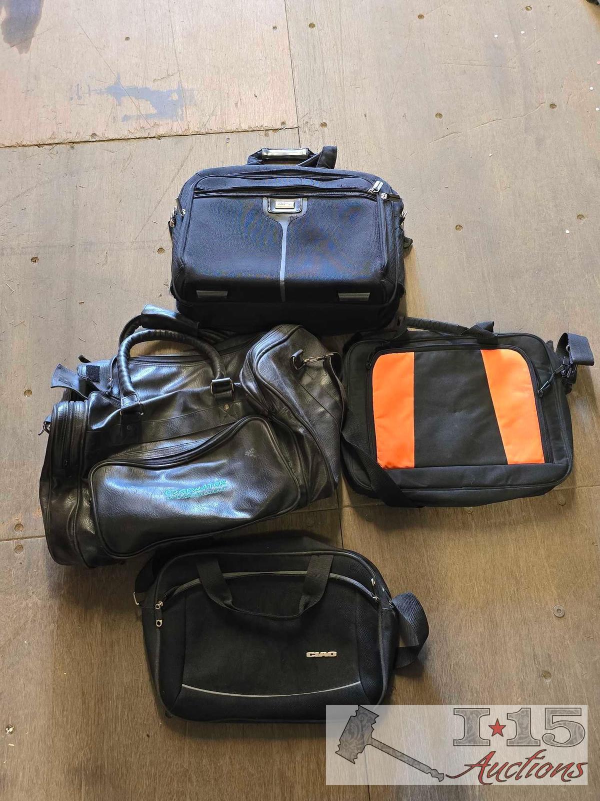 (4) Computer Bags and Duffle Bag