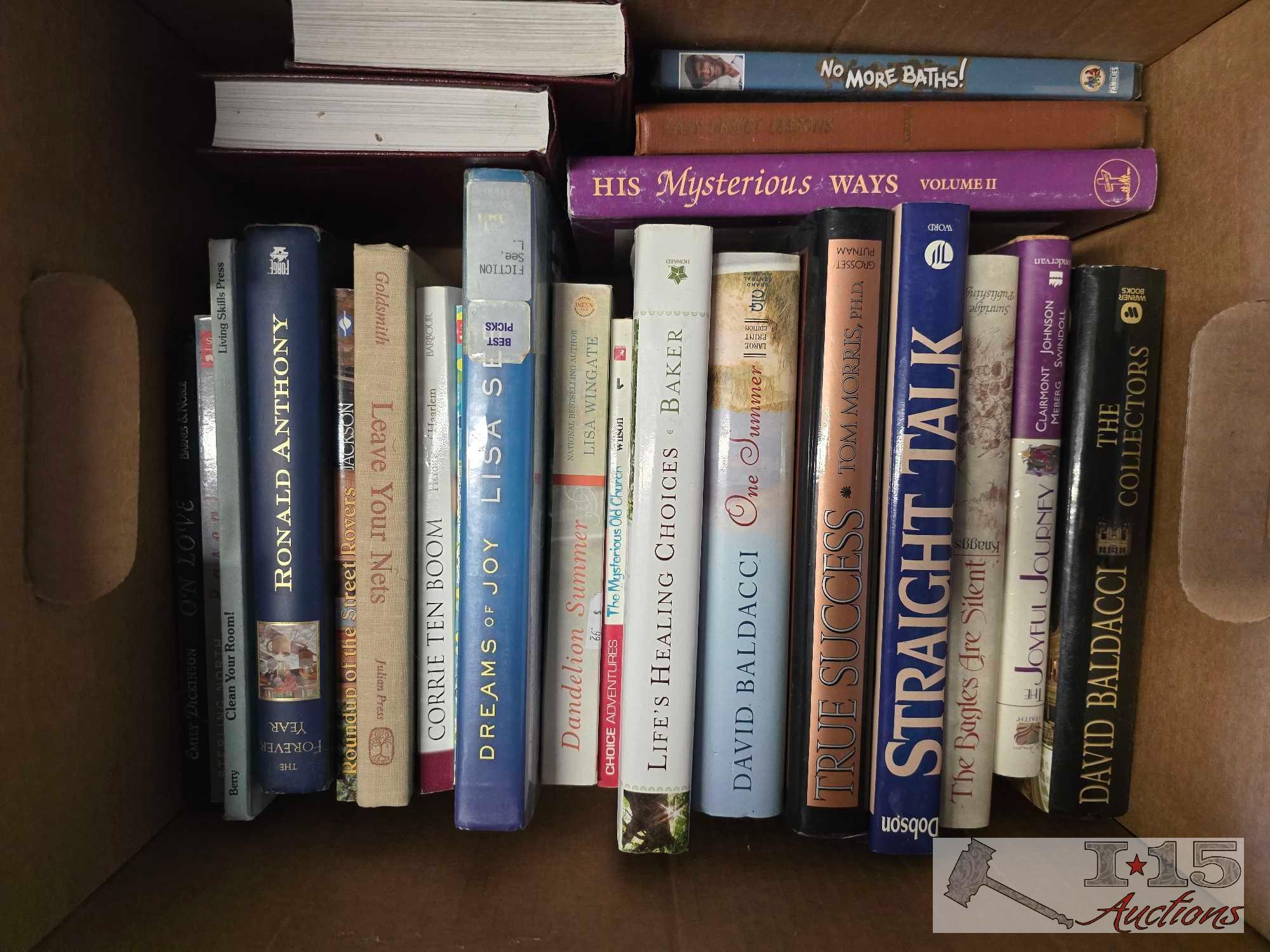 (5) Boxes Of Books, Note Books, and Hallmark Cards