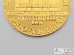 (1995) 2000 Schilling Vienna Philharmonic .999 Fine Gold Coin