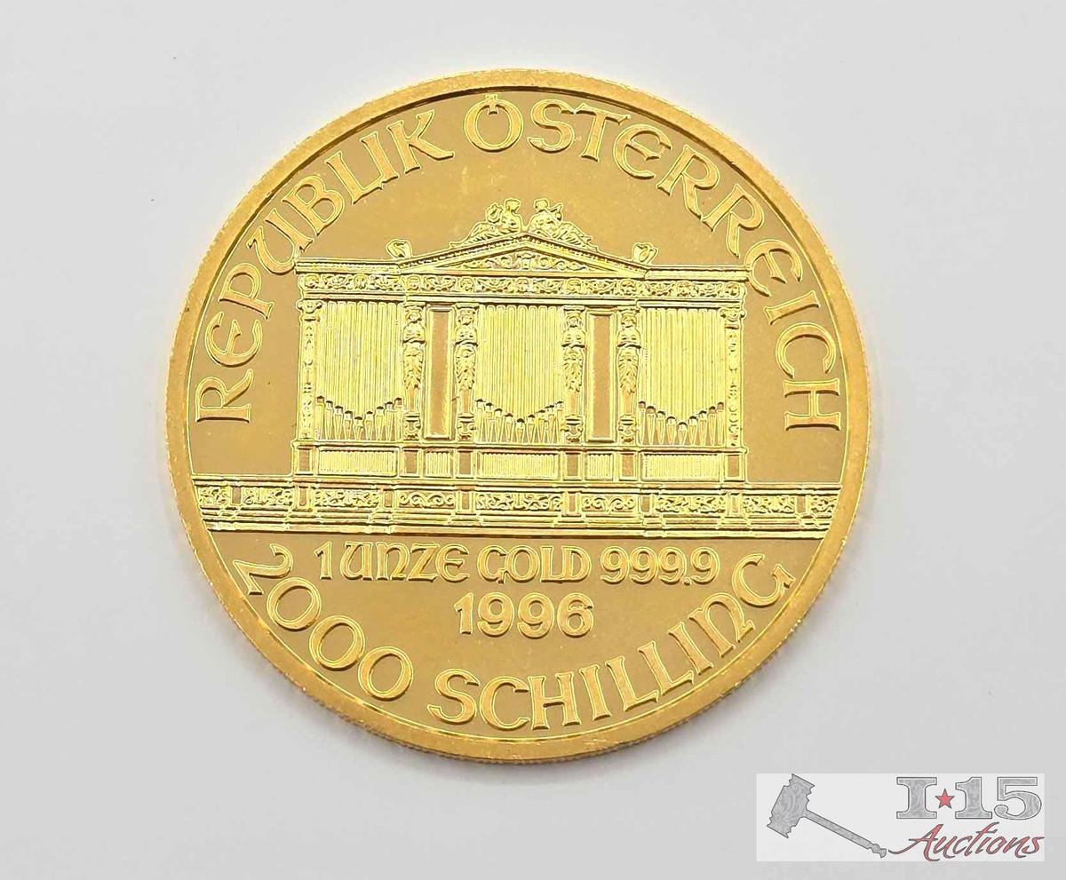 (1996) 2000 Schilling Vienna Philharmonic .999 Fine Gold Coin