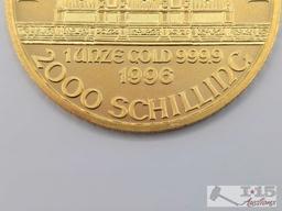 (1996) 2000 Schilling Vienna Philharmonic .999 Fine Gold Coin
