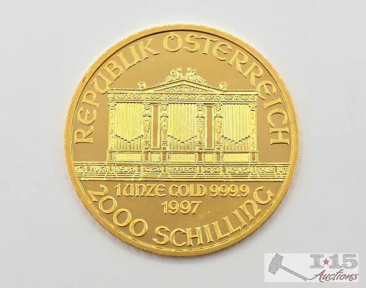 (1997) 2000 Schilling Vienna Philharmonic .999 Fine Gold Coin