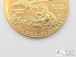 1988 $50 American Gold Eagle Coin, 1oz