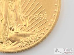 1998 $50 American Gold Eagle Coin, 1oz