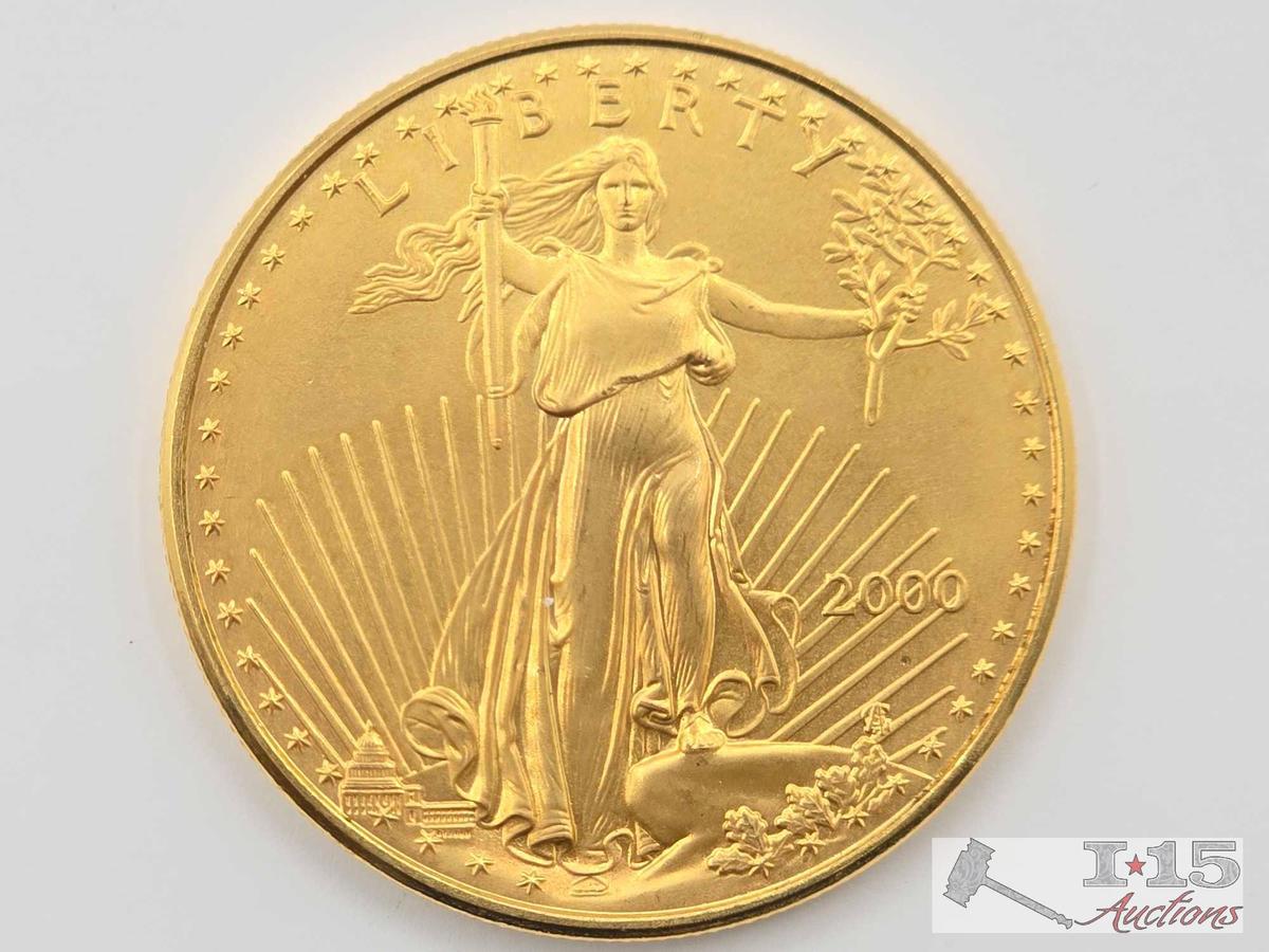 2000 $50 American Gold Eagle Coin, 1oz