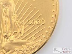 2000 $50 American Gold Eagle Coin, 1oz