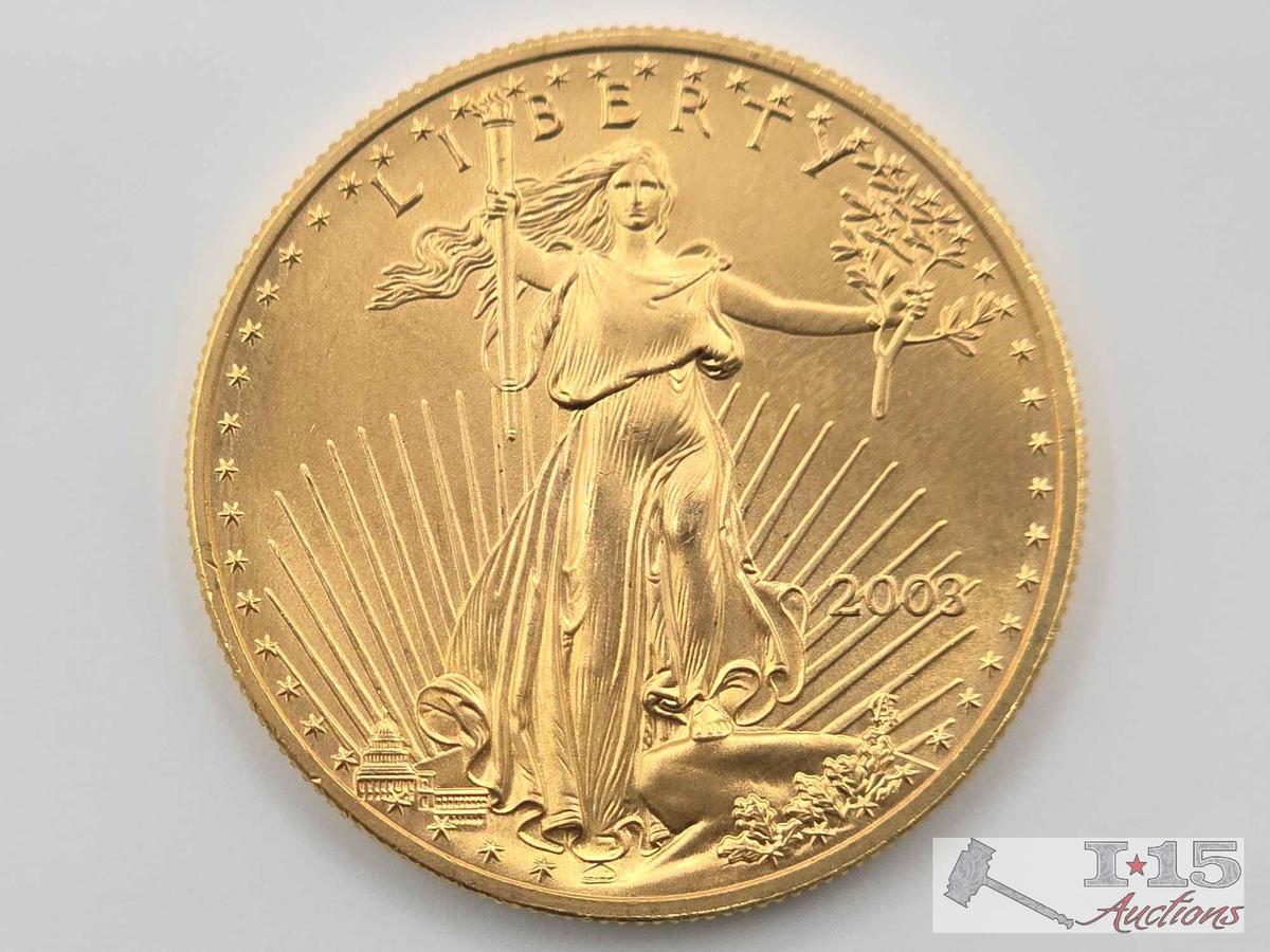 2003 $50 American Gold Eagle Coin, 1oz