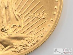 2003 $50 American Gold Eagle Coin, 1oz