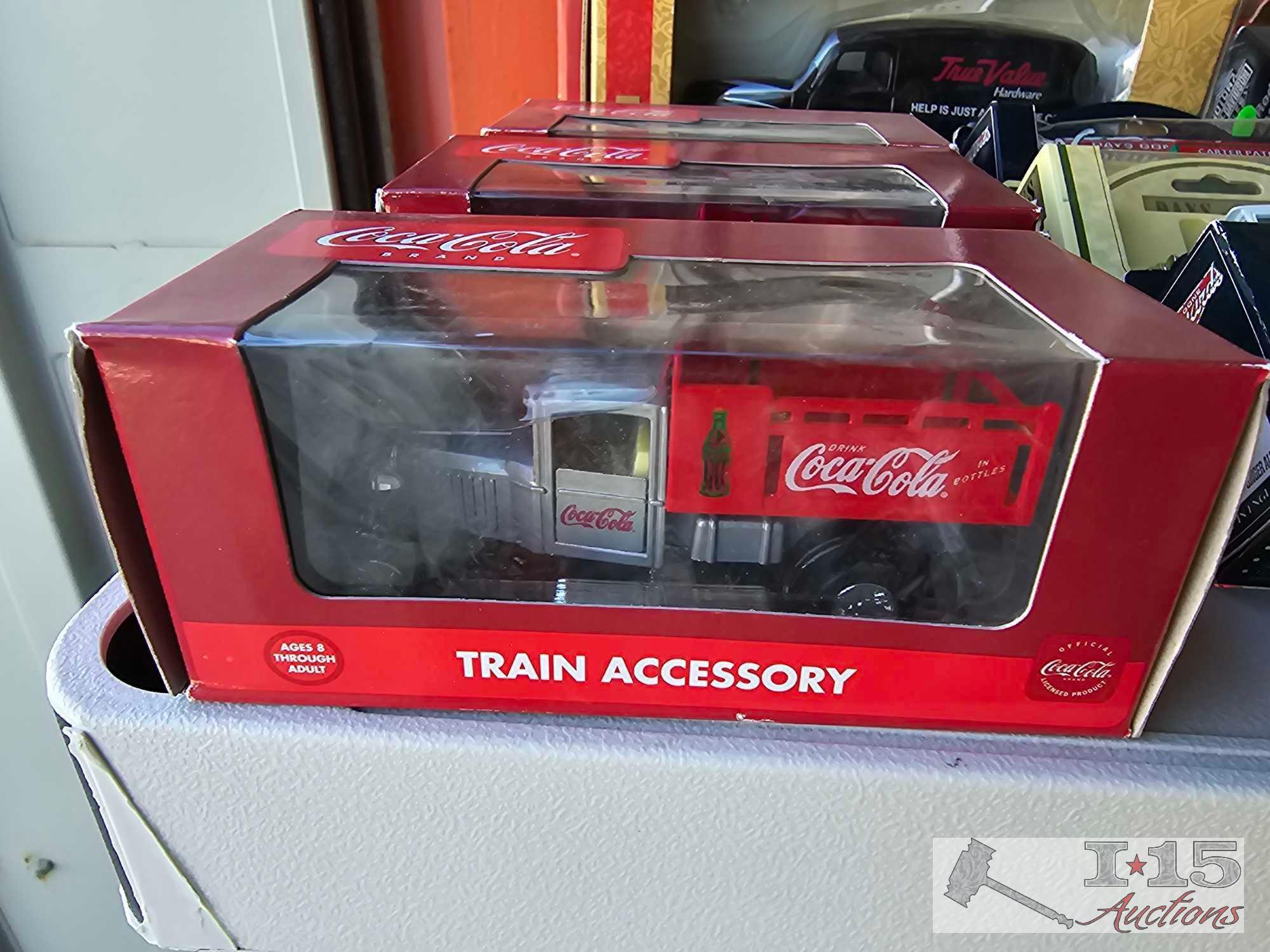 Die Cast Trucks, Train Accessories and Coin Banks