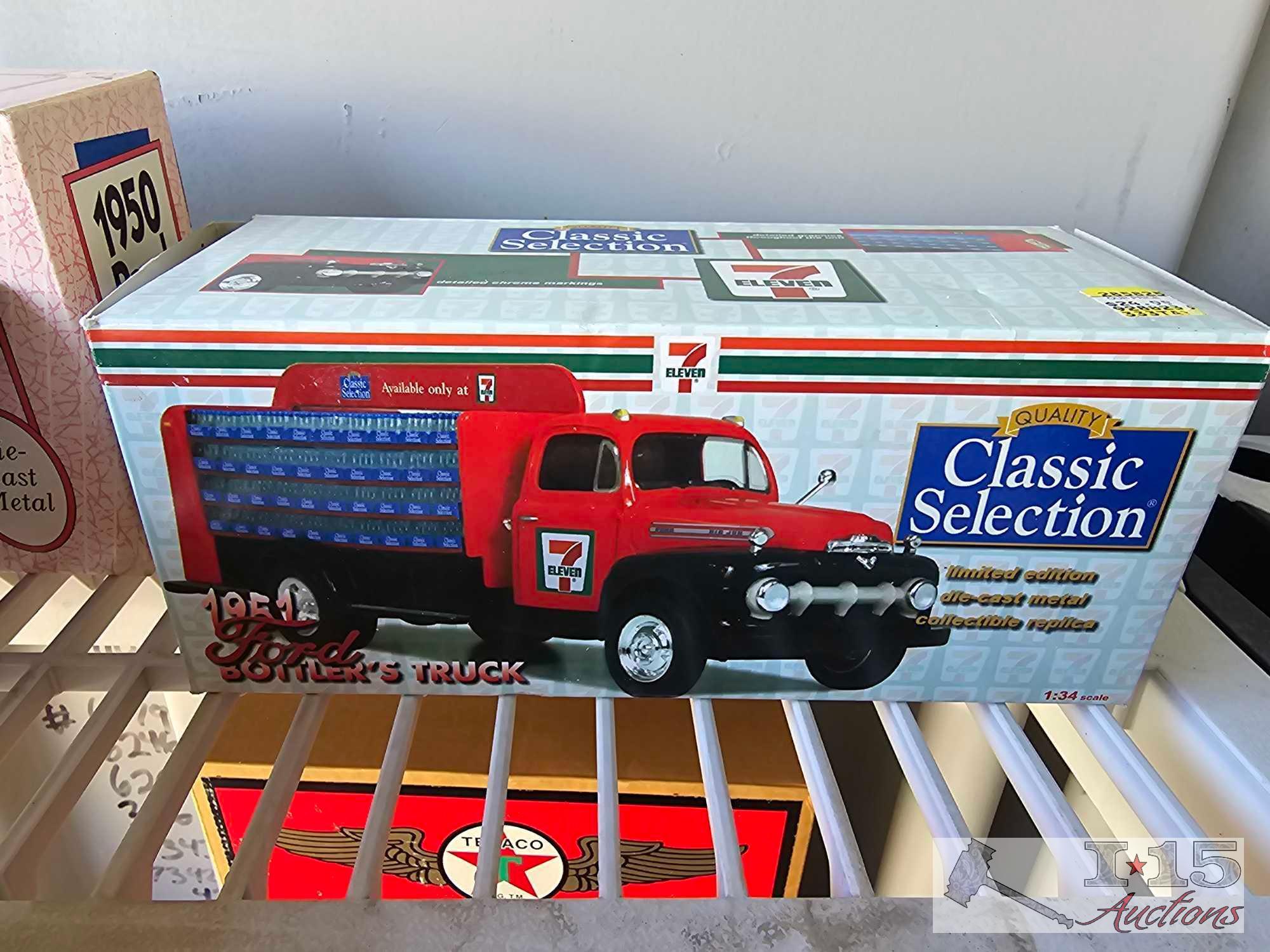 Die Cast Trucks, Train Accessories and Coin Banks