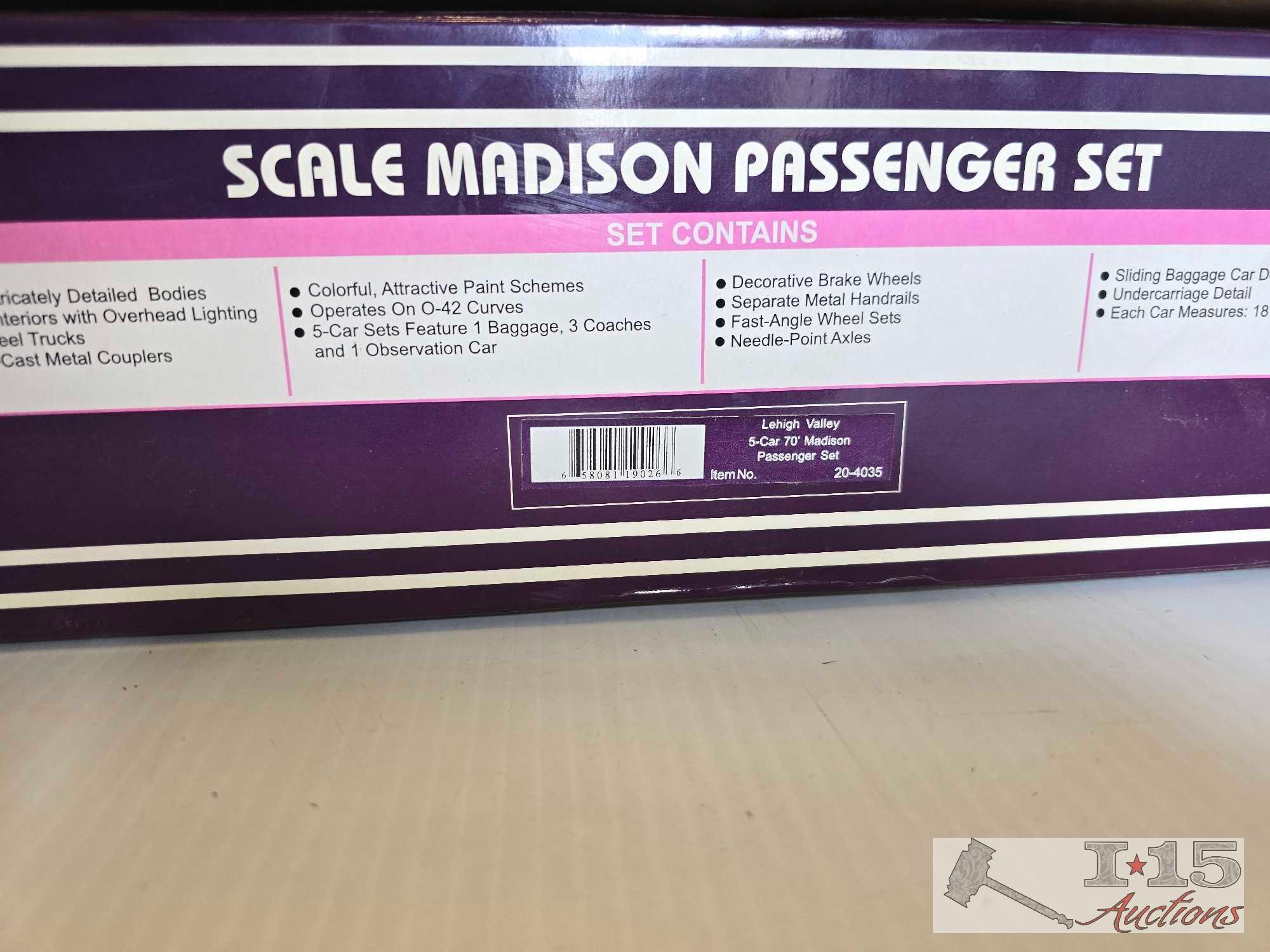 MTH Electric Trains Scale Madison Passenger Model Train Set