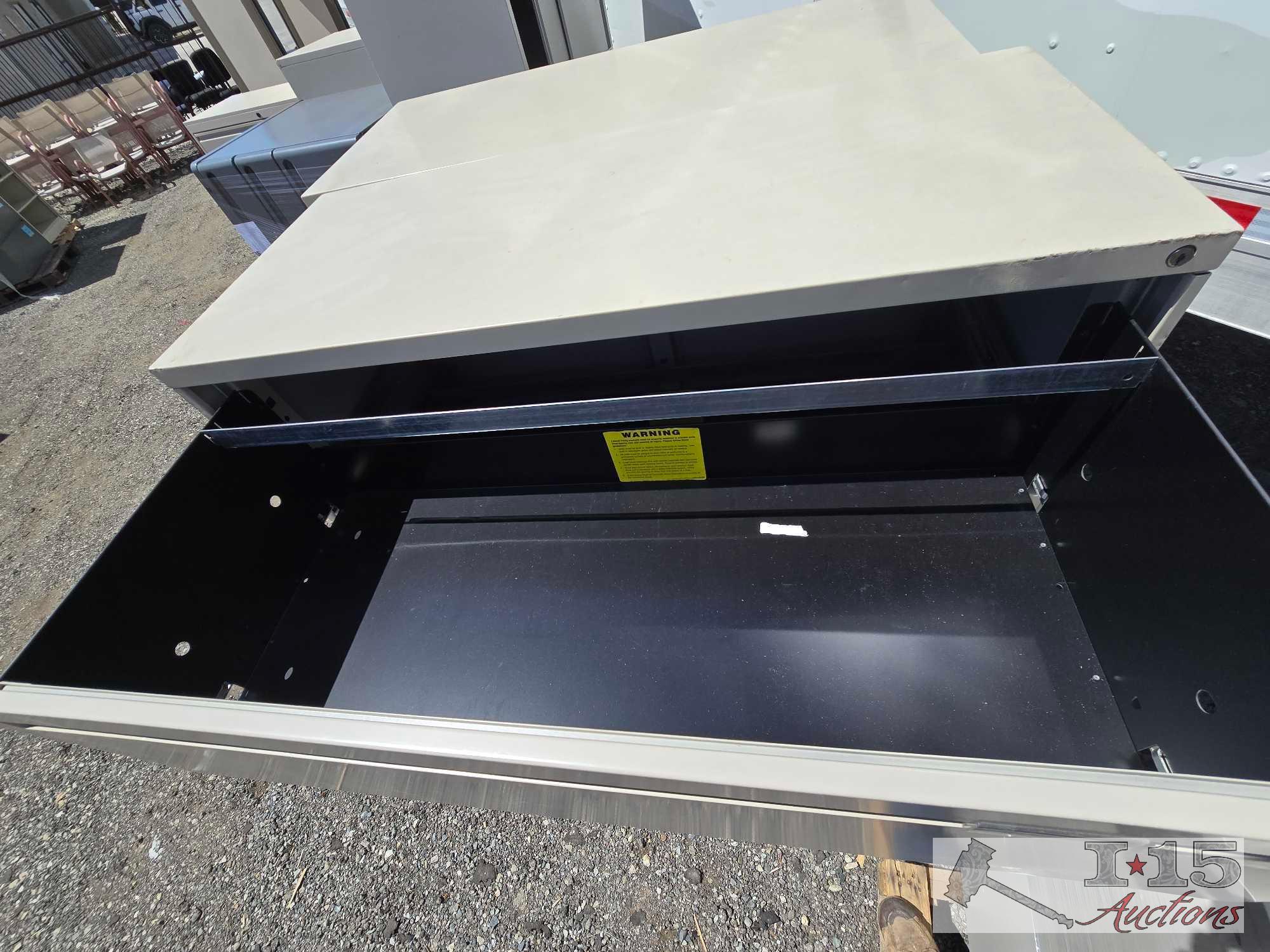 (2) Metal Filing Cabinets