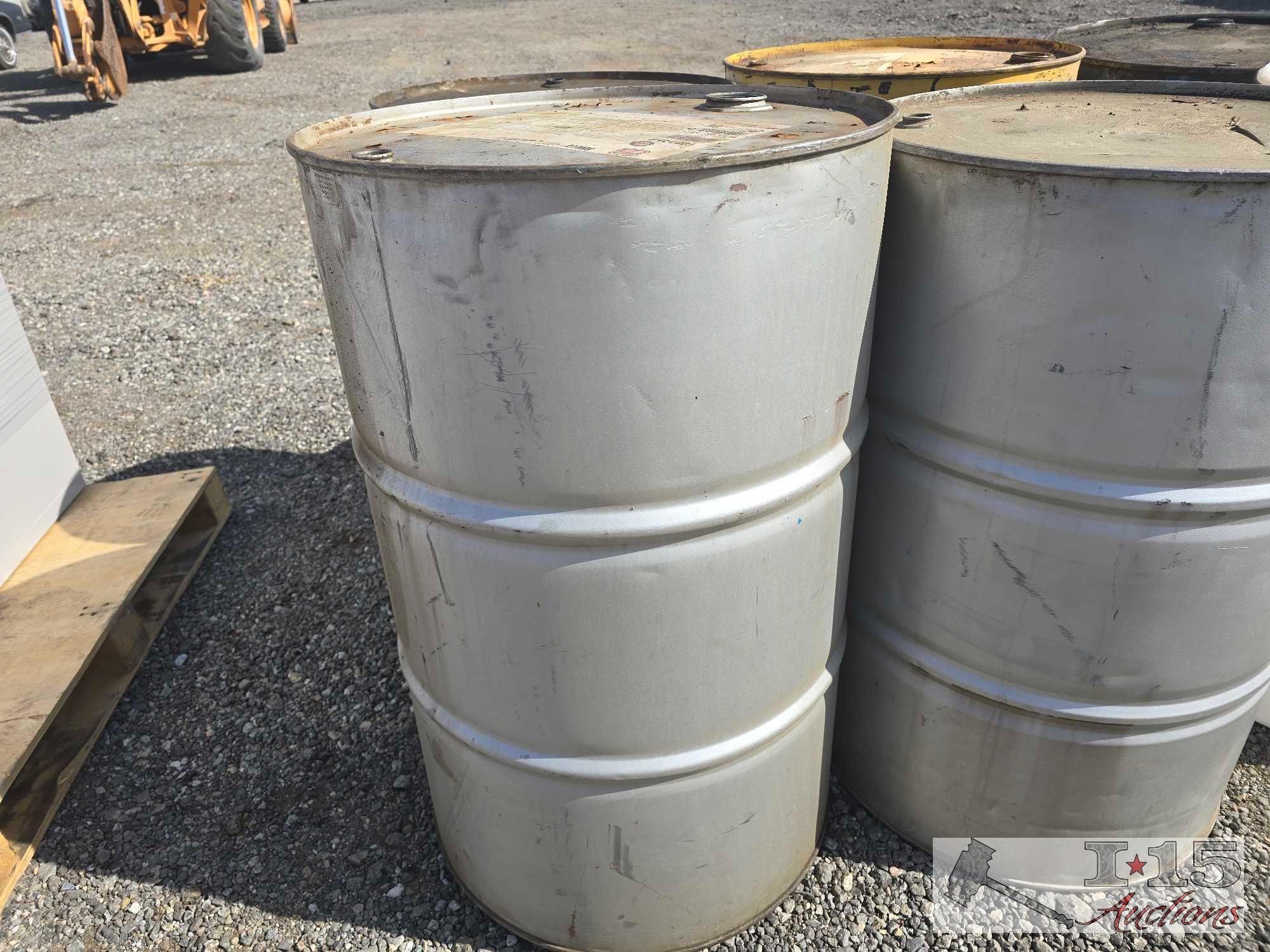 (6) 55 Gallon Empty Drums