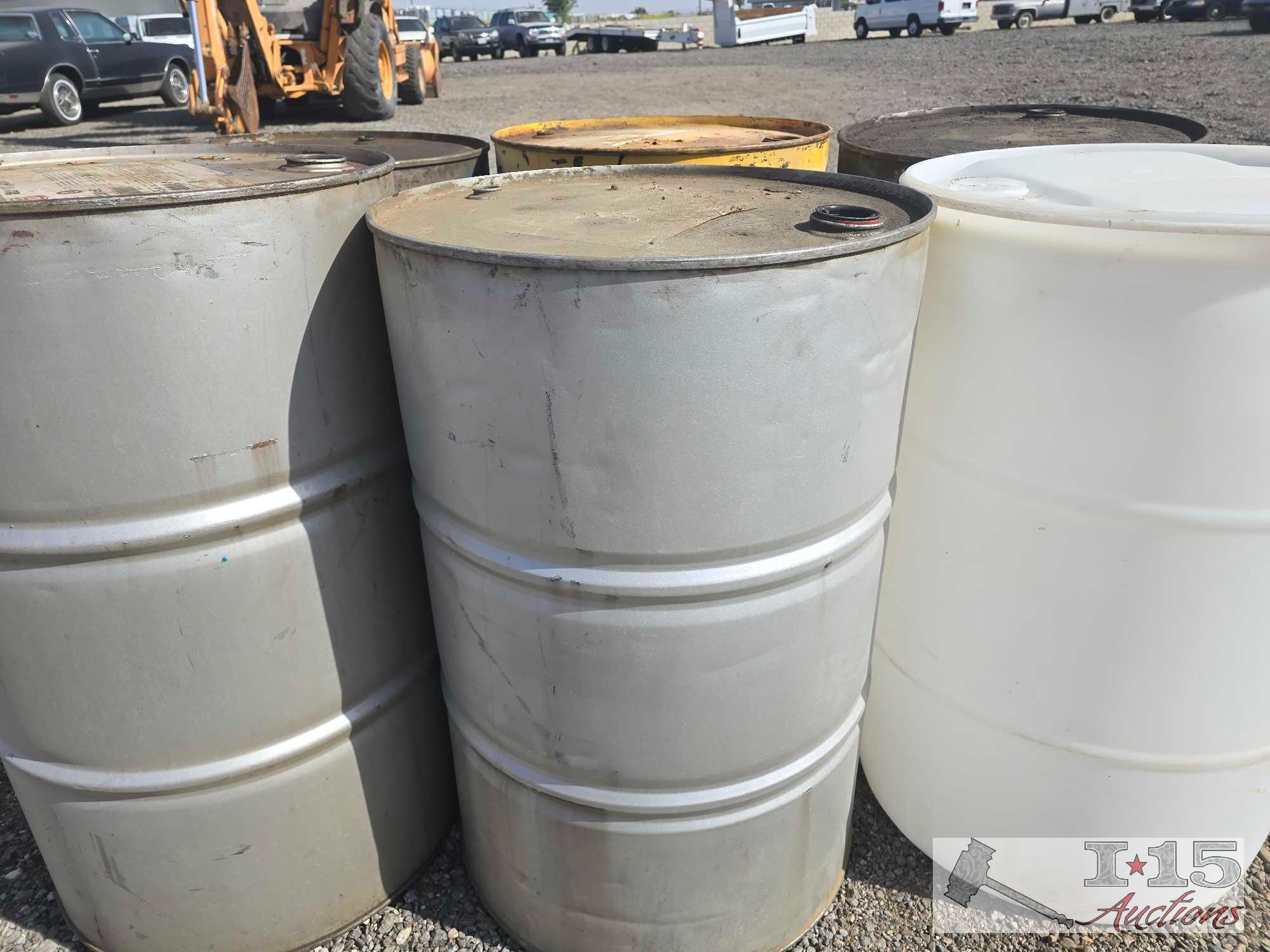 (6) 55 Gallon Empty Drums