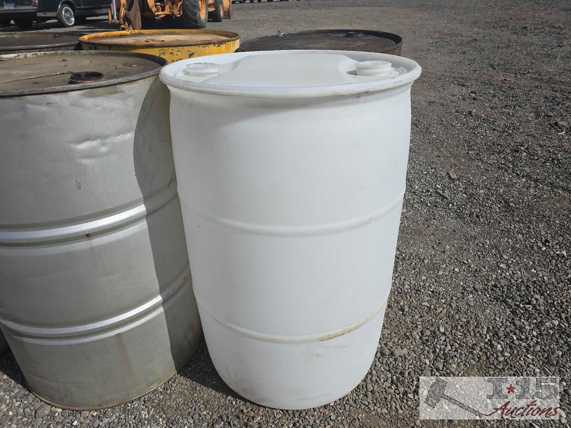 (6) 55 Gallon Empty Drums