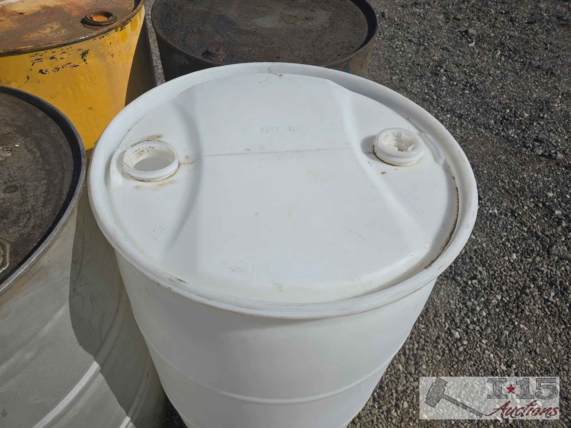 (6) 55 Gallon Empty Drums