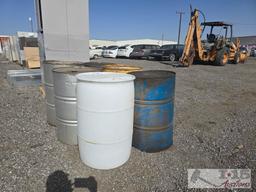 (6) 55 Gallon Empty Drums