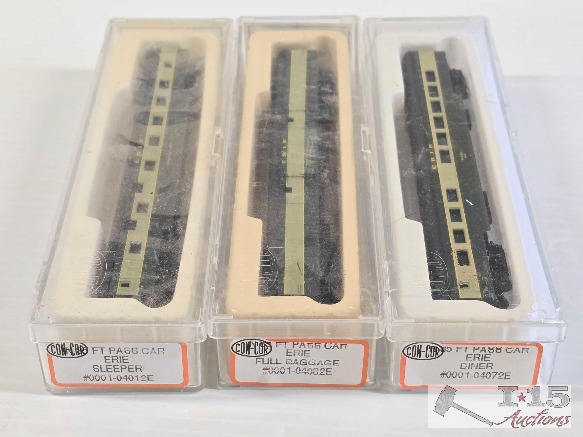 (9) Con-Cors N Scale Passenger Model Trains