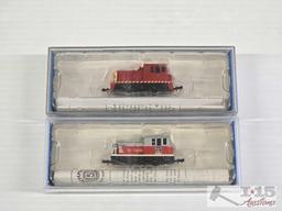 (6) Bachmann N Scale Locomotive Model Trains