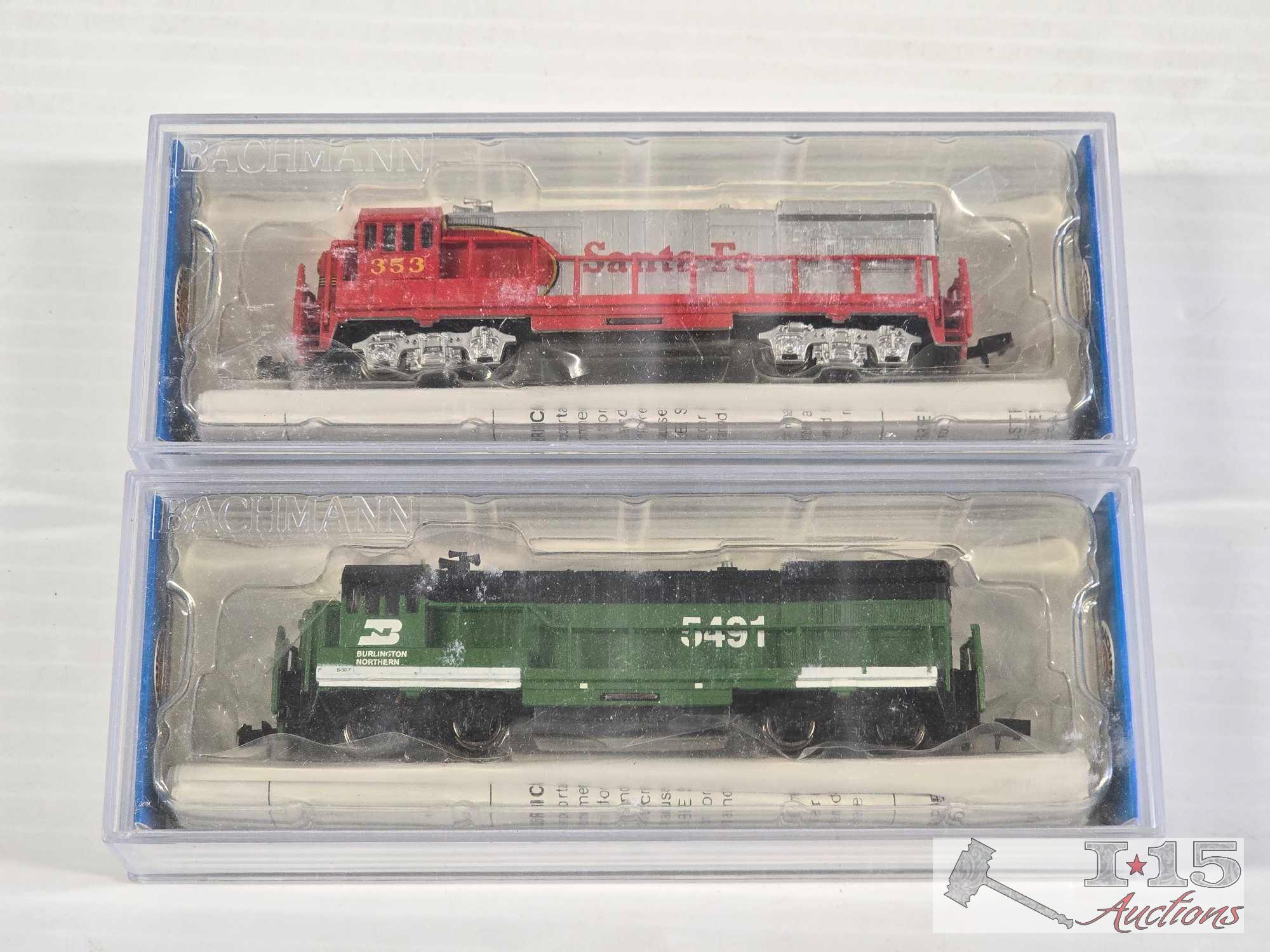 (5) Bachmann N Scale Locomotive Model Trains