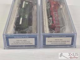 (5) Bachmann N Scale Locomotive Model Trains