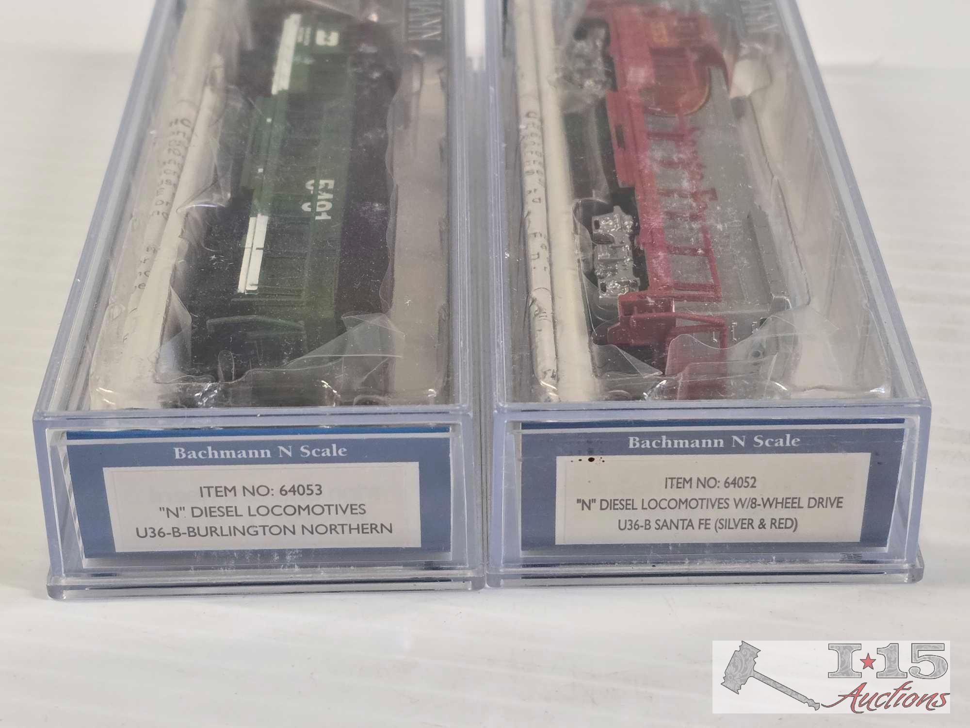 (5) Bachmann N Scale Locomotive Model Trains