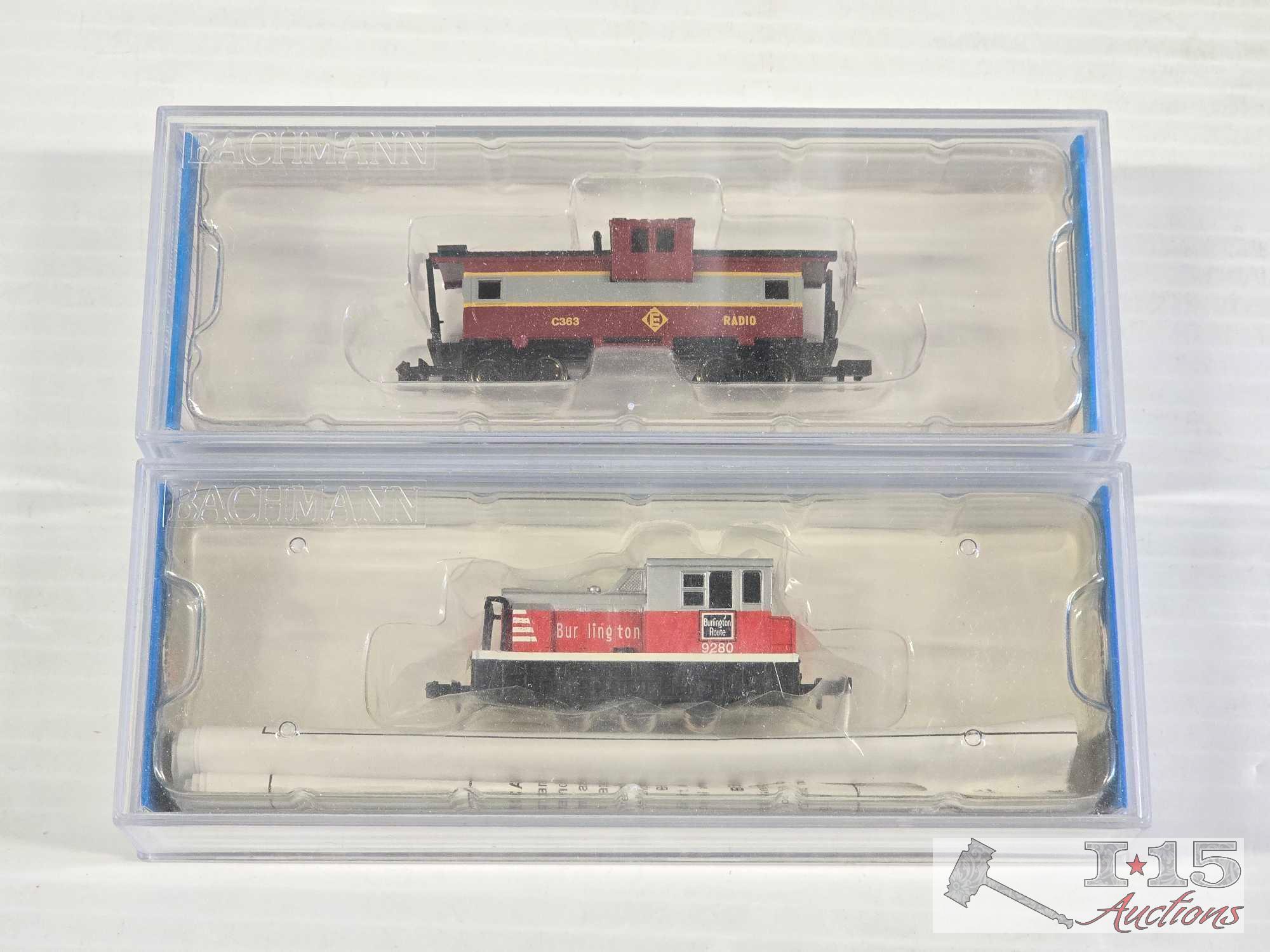 (5) Bachmann N Scale Locomotive Model Trains