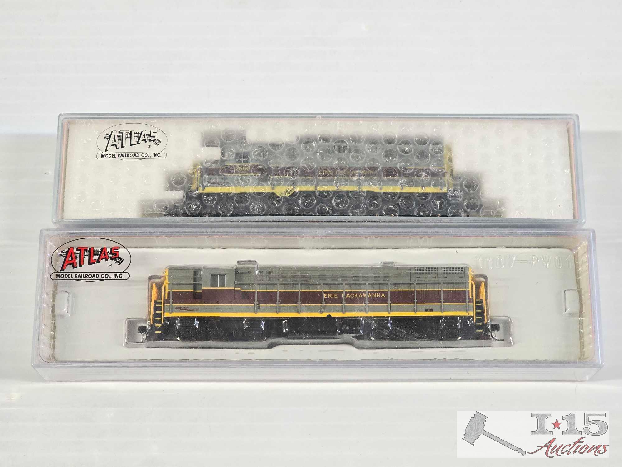 (5) Atlas N Scale Locomotive Model Trains