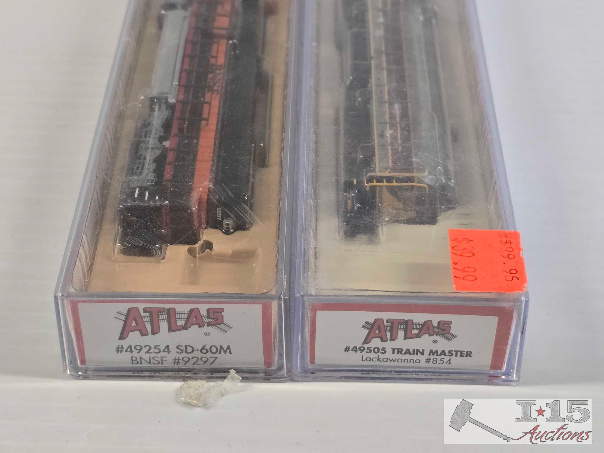 (5) Atlas N Scale Locomotive Model Trains