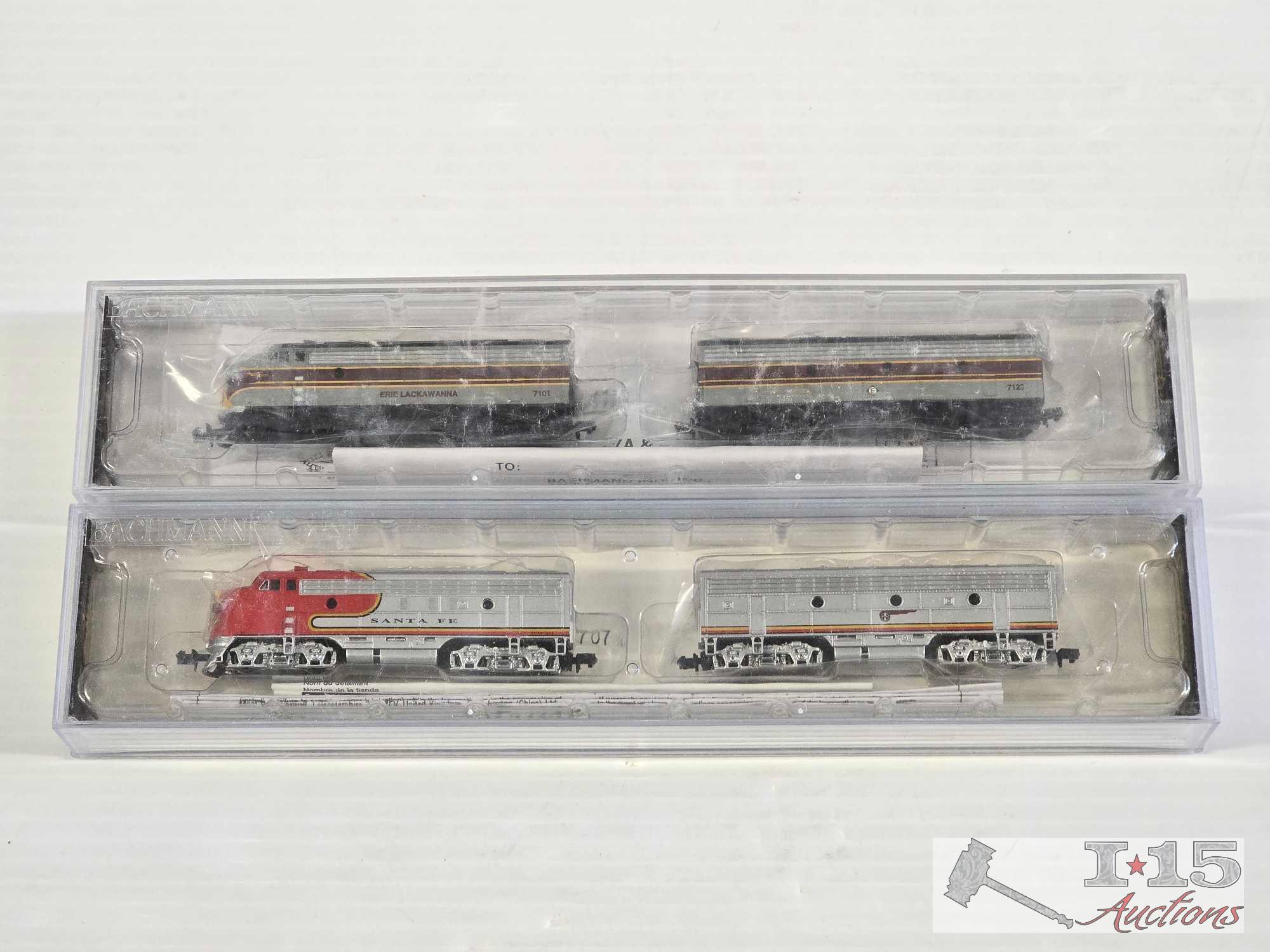 (8) Bachmann N Scale Locomotive Model Trains