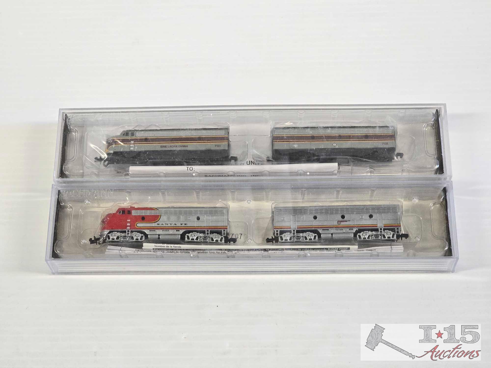 (8) Bachmann N Scale Locomotive Model Trains