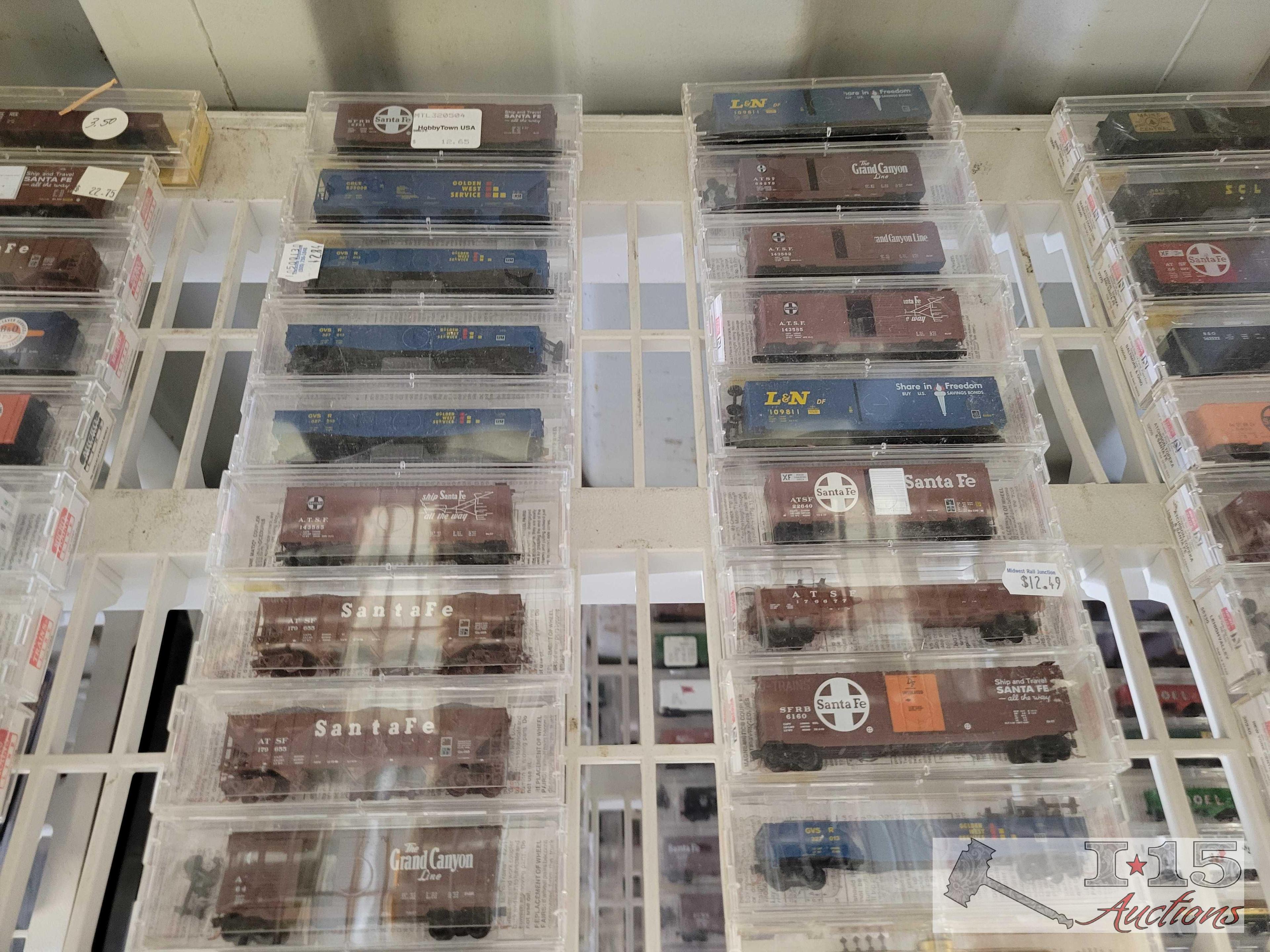 (75) Micro Trains N - Scale Model Train Cars