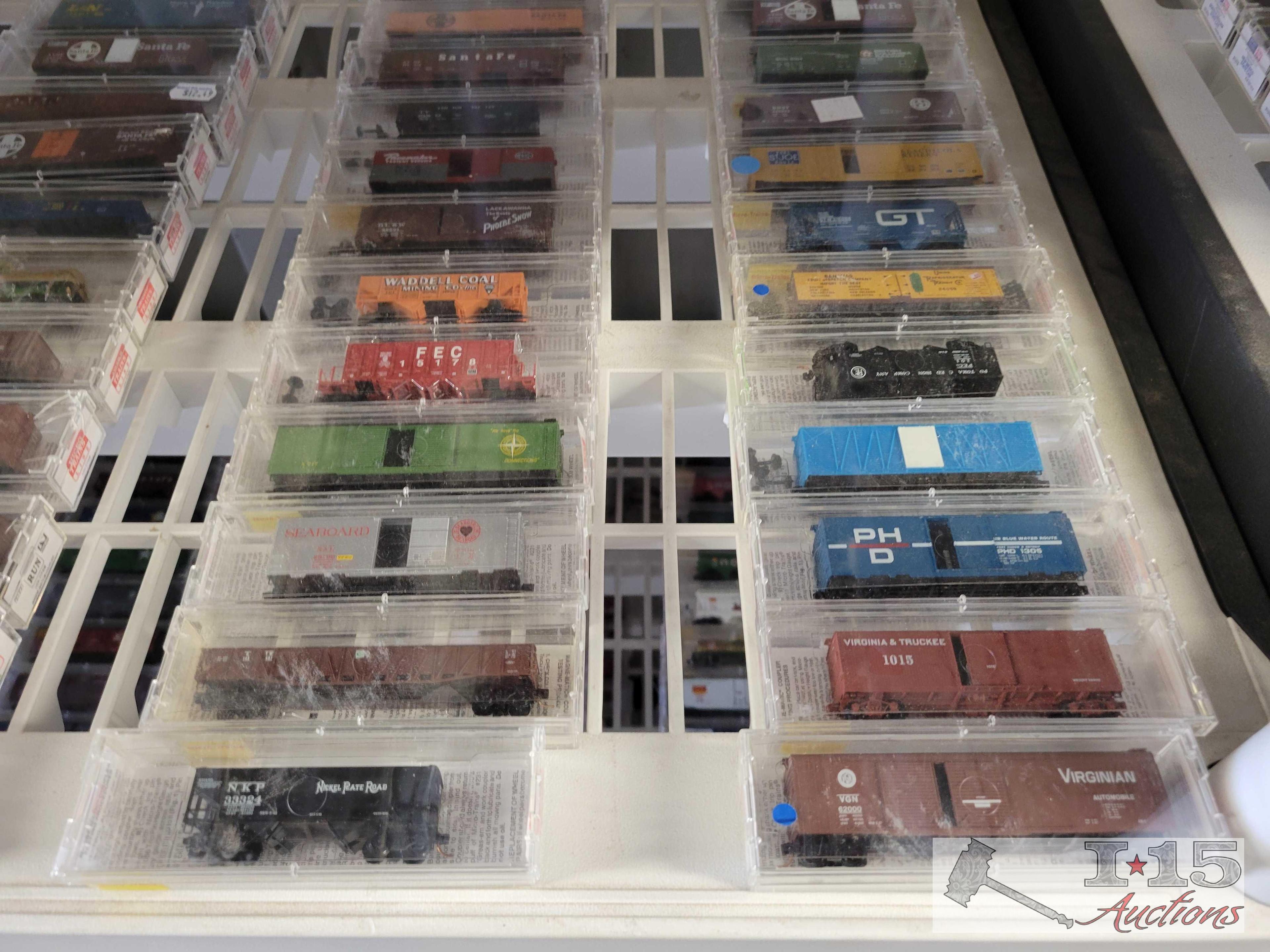 (75) Micro Trains N - Scale Model Train Cars