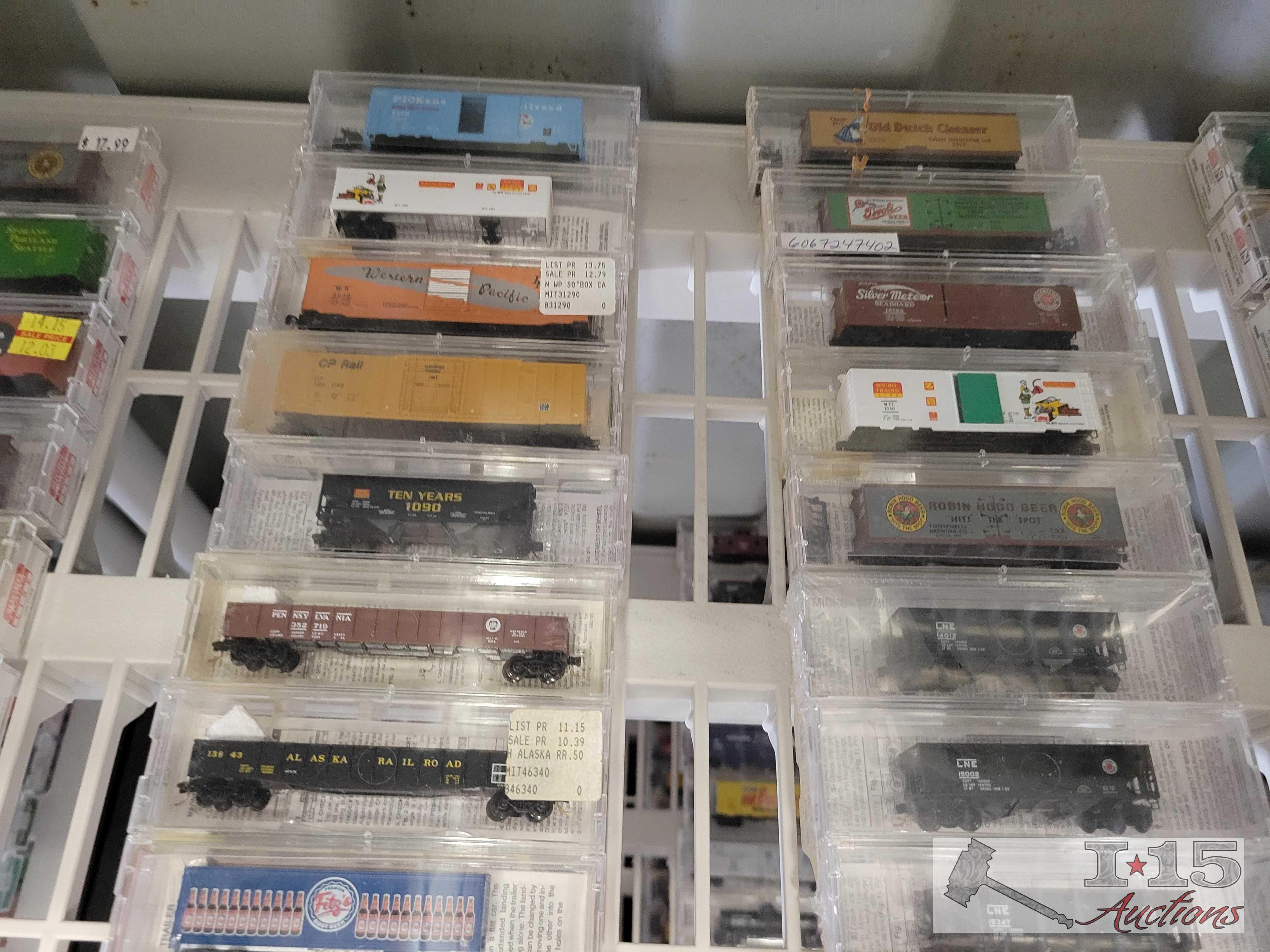 (73) Micro Trains N - Scale Model Train Cars