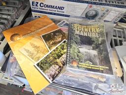 (2) E-Z Commands, (2) Woodland Scenic Manuals, (2) Locomotive Cyclopedias