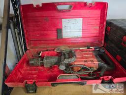 HILTI Jackhammer, Case, and Attachments