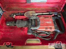HILTI Jackhammer, Case, and Attachments