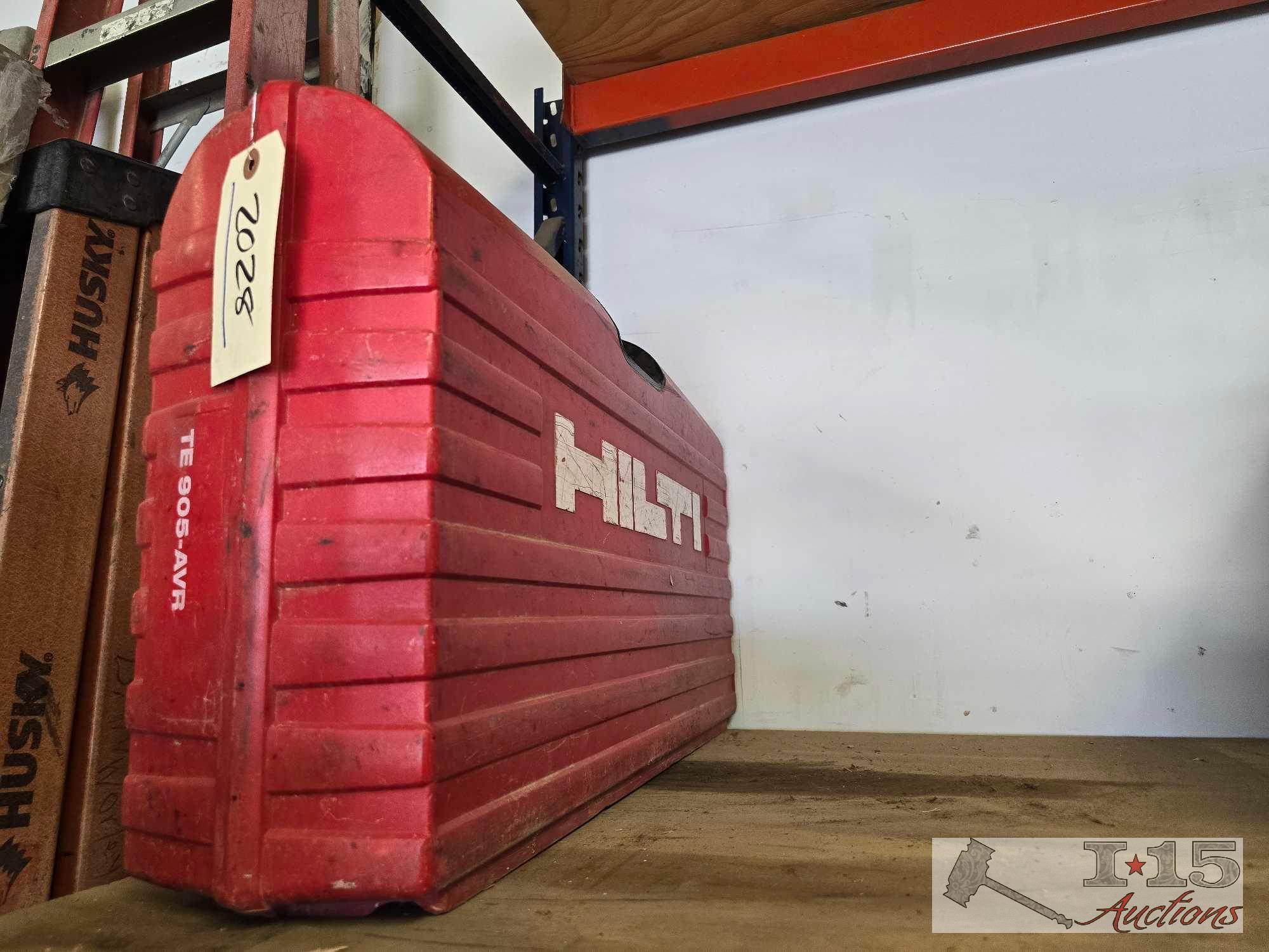 HILTI Jackhammer, Case, and Attachments