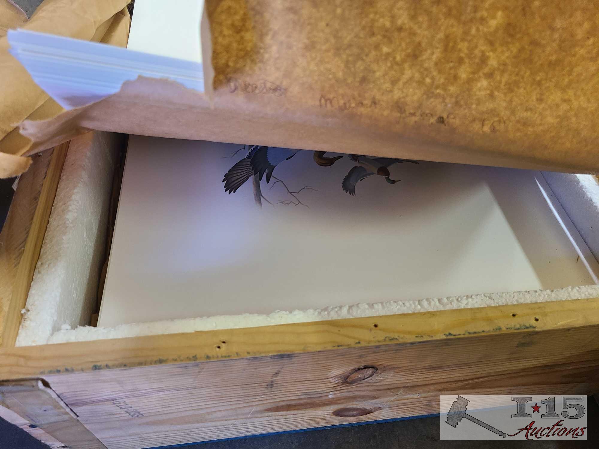 Approx (600) Ronald Louque Duck Stamp Prints