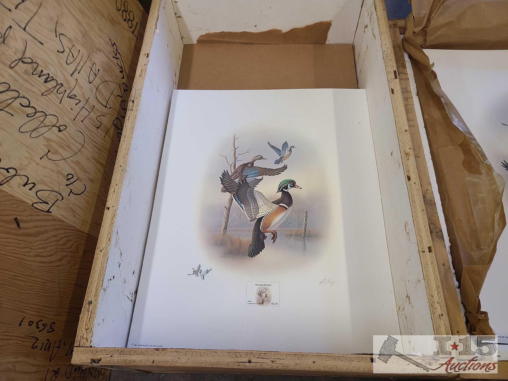 Approx (600) Ronald Louque Duck Stamp Prints