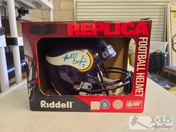 Riddle Replica Autographed Minnesota Vikings Helmet